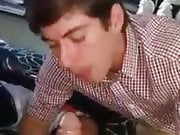Sucking on a nice fat dick