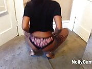 slim black girl ncs teasing in little lace panties twerking