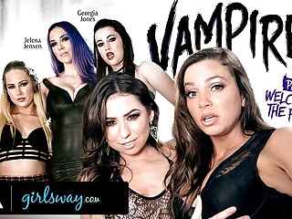 GIRLSWAY &ndash; Abigail Mac Is Gangbanged Hard By A Vampire Coven