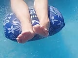 She loves to tease me with her feet in the pool