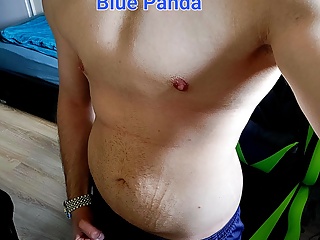 Muscle Chubby German Boy jerks and cums