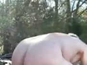 Fag James Leon pig in the woods