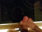 Cumming in the kitchen 