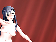 Naked dance in Suzuya's gym - Kancolle blue hair color edit smixix