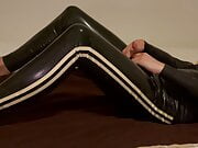 Latex Rubber solo with finishing cumshot