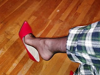 PJ&#039;s And Stilettos Stocking Foot Shoeplay