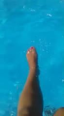 Footjob pool