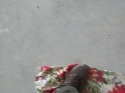 cleaning floor with floral 3 dress (2)