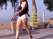 High Heel Fetish Beach Walk