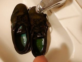 Piss in wifes stinky sneakers