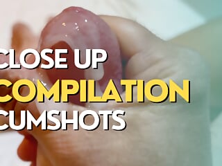 Close up with a lot of cumming compilation