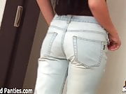 Watch my trying on my new pair of skinny jeans
