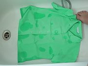 piss on green school blouse