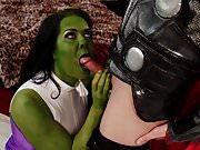 Super heros fuck to see who is the horniest avenger