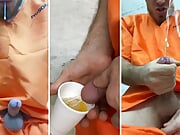 Domination of Russian CRIMINAL in prison. CUM. Piss. Humiliation. Dirty talk