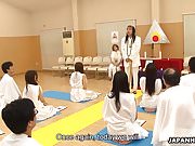 Glamorous Japanese hottie religiously worships cocks like th
