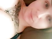 Slut girlfriend rubbing and shaking boobs on the phone
