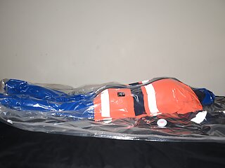 Feb 23 2023 - Vacpacked In Slvrbrboy1S Blue Pvc Coveralls And My Hiviz Pvc Raincoat