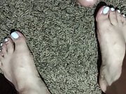 Messy Cumshot On Sexy Latina Feet
