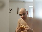 Eating Cum sandwich