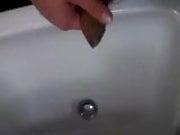 Cum in the sink