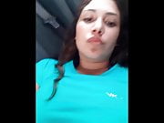 beautiful hot young woman masturbating in the backseat of a car