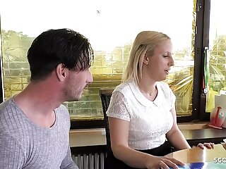 German Teacher Seduce Curvy Teen Jana Schwarz to Fuck at Home Lesson