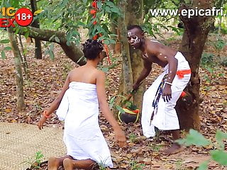 Outdoor Slave, Sucking Cock, African, Big Dick Cumshot