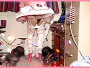QOS panties striptease in nurse outfit and 9-inch stilettos.