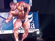 Huge bodybuilder Markus Ruhl on stage