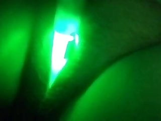 Green light dildo play