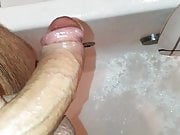Shiny showered cock