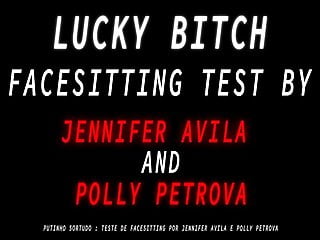 Jennifer Avila &amp; Polly Petrova, facesitting on a new sub