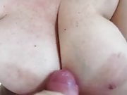 Cum shot on big tits single moms