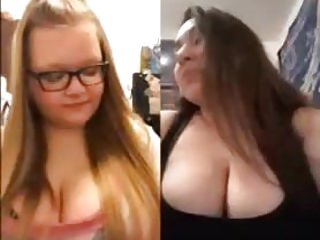 Webcam, Tits Too Big, Two Girls, Big Girl