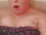  Big tits bath masturbation