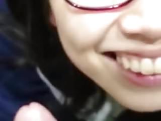 Chinese, Blowjob, Cute Girl Glasses, Girls Blowjob